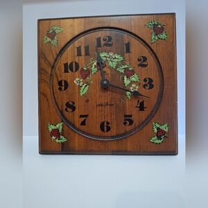 Vintage Seth Thomas Strawberry Cottagecore Wall Clock Works
